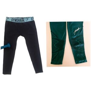 Lot 2 XS-S Leggings Teal Victoria Secret Pink Size XS Grey Logo Gymshark Small
